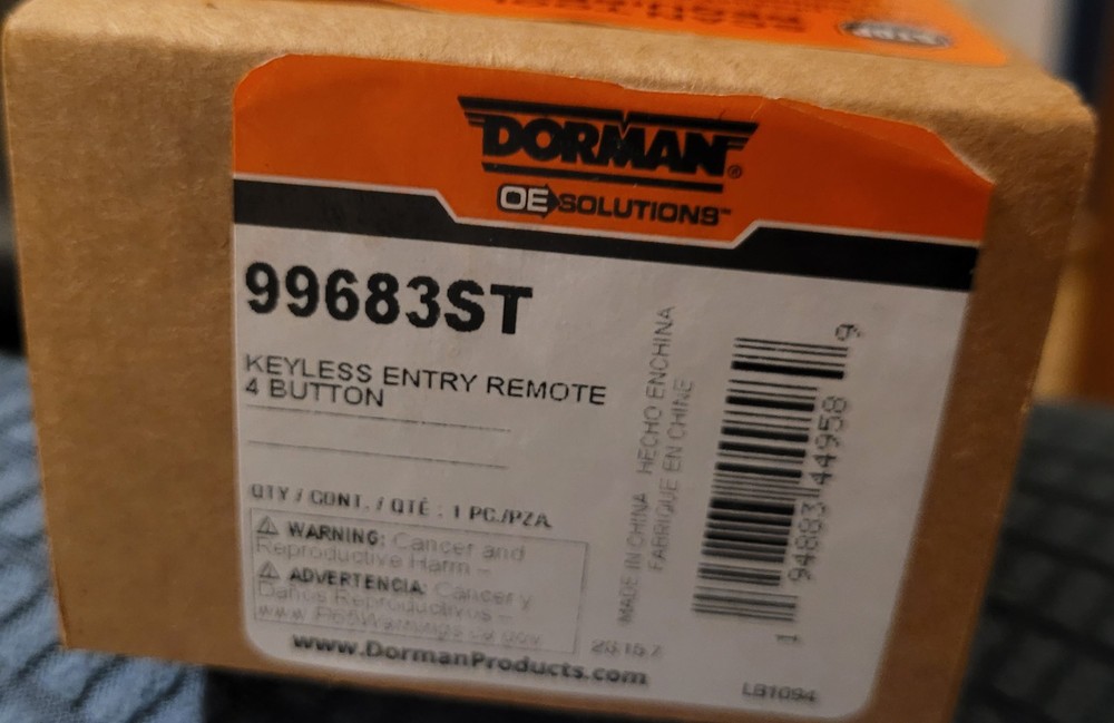 Keyless Entry Transmitter Dorman 99683ST