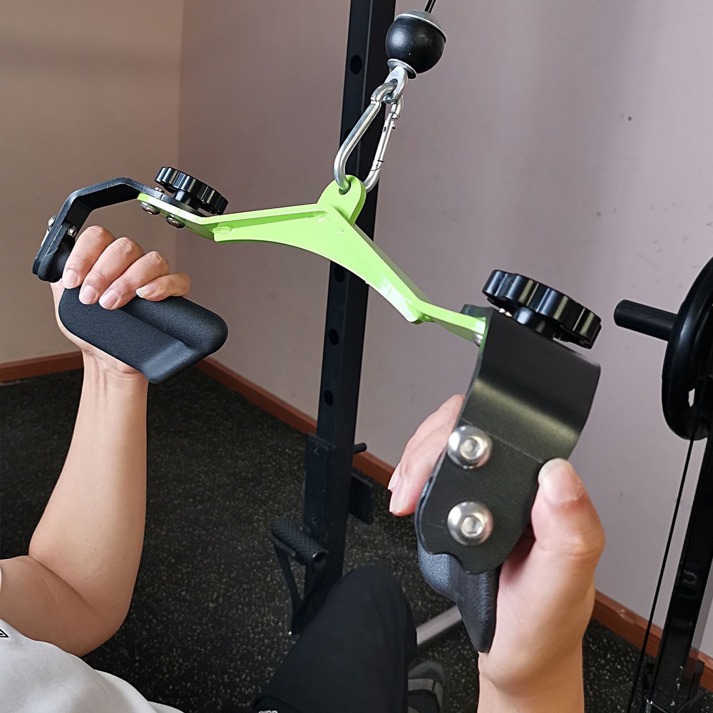 Adjustable Lat Pull Down Bar Cable Machine Attachments for Gym T-bar Row Handle