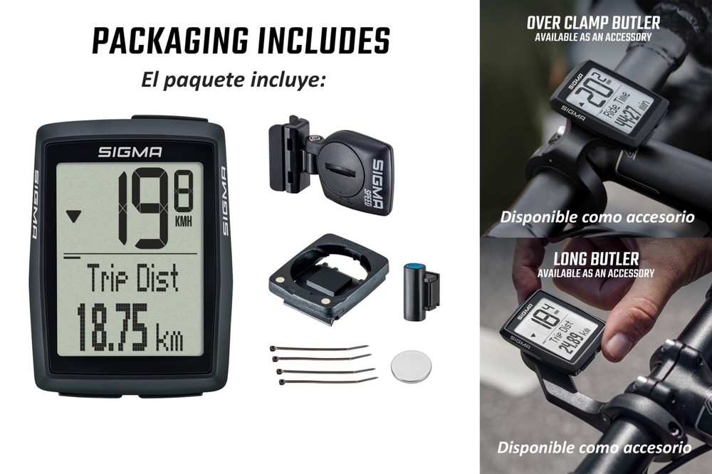 SIGMA BC 14.0 WL WIRELESS CYCLING COMPUTER - LAP FUNCTION LARGE DISPLAY