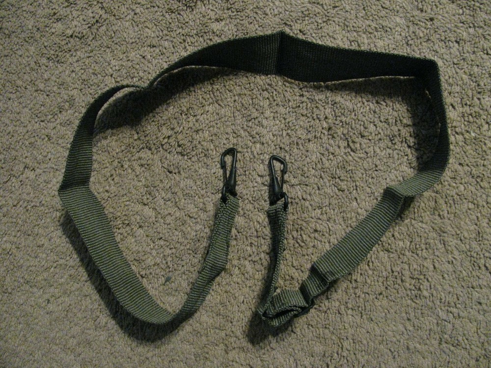 Strap, General Purpose Utility, OD Nylon w/ snap hook fasteners both end, New