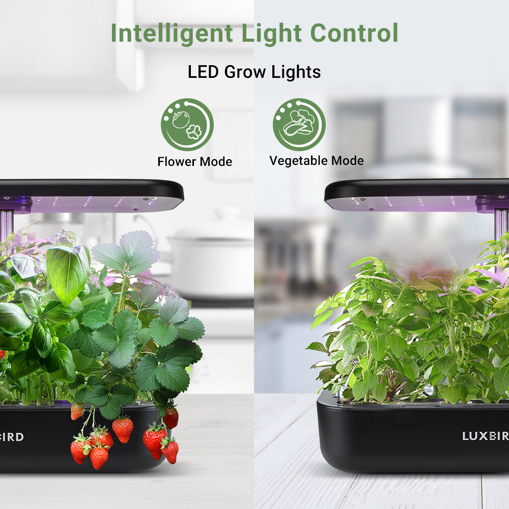 Hydroponics Growing System Indoor Herb Garden Starter Kit Plants Germination 36W