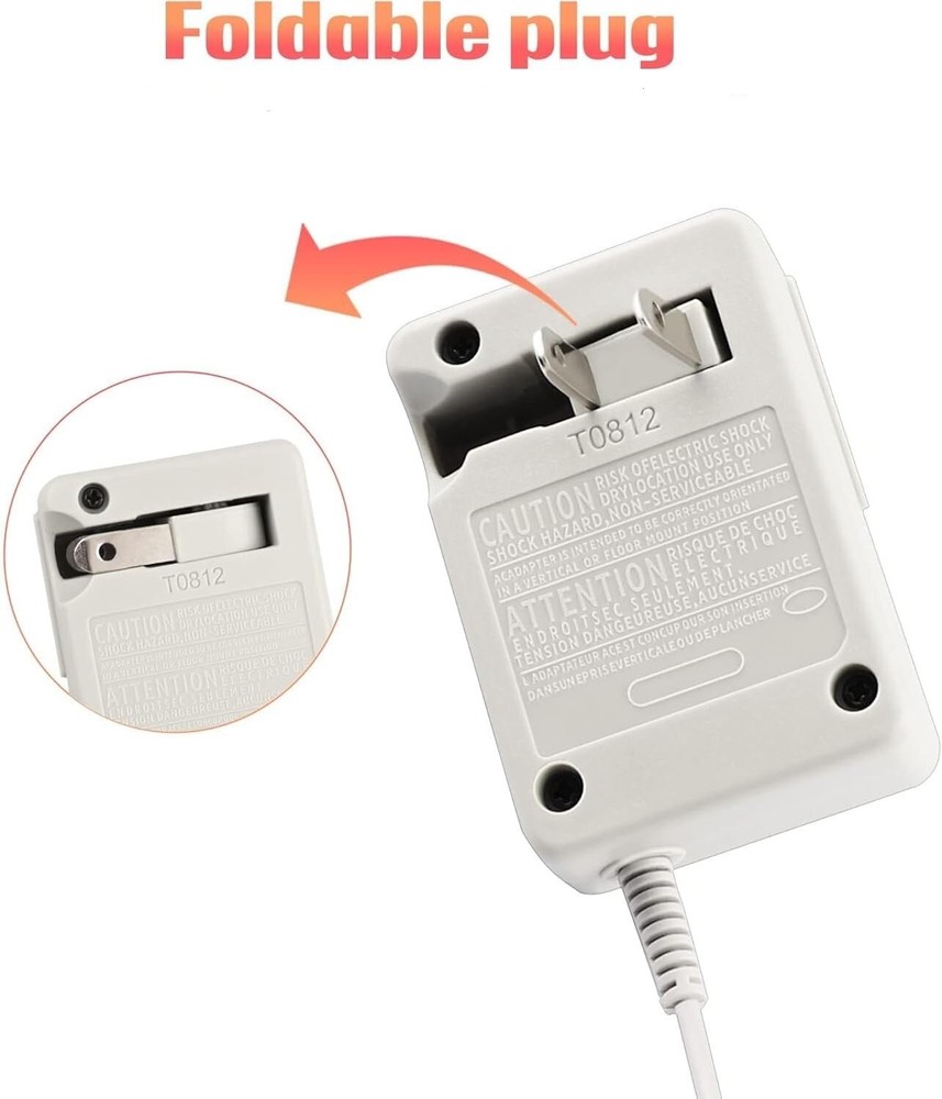 2-Pack 3DS & Dsi Charger Compatible with Nintendo, Foldable Plug