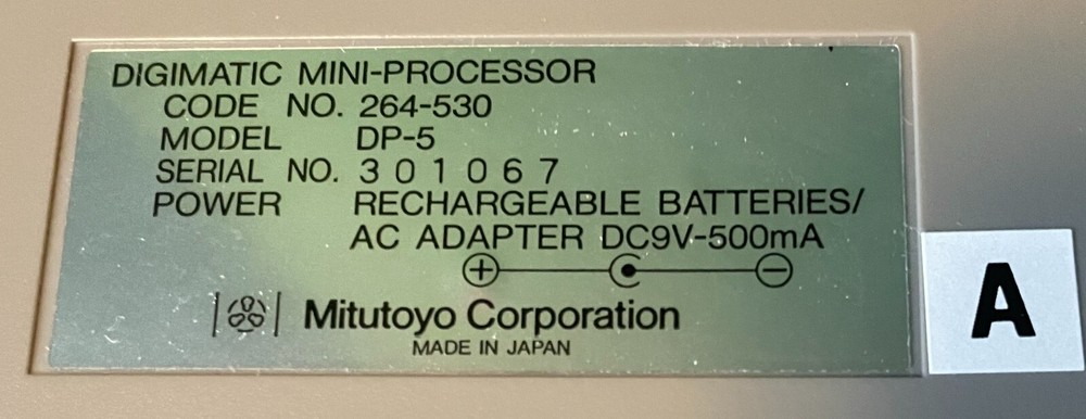 Mitutoyo MP-5 Mini-Processor 264-530 w/Case, More