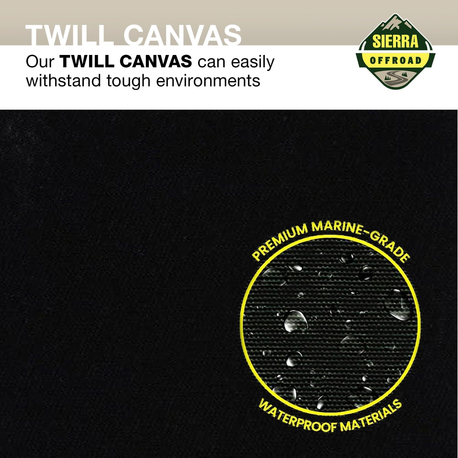 Sierra Offroad Soft Top 2020-2026 Jeep Gladiator JT Black, Twill Canvas 4DR