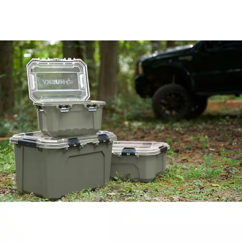 20 Gal. Professional Heavy Duty Waterproof Stackable Plastic Storage Container w