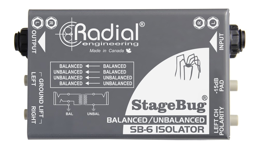 Radial StageBug SB-6 Isolator 2-channel Line Isolator