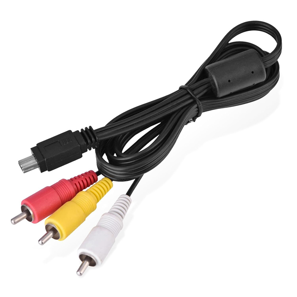 Mini USB to 3 AV Cable, Camera Video Audio Cable for TV Compatible with IXUS