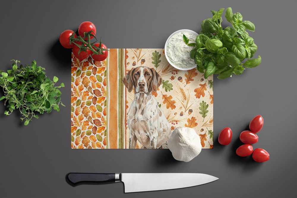 German Shorthaired Pointer Fall Glass Cutting Board WDK7848LCB