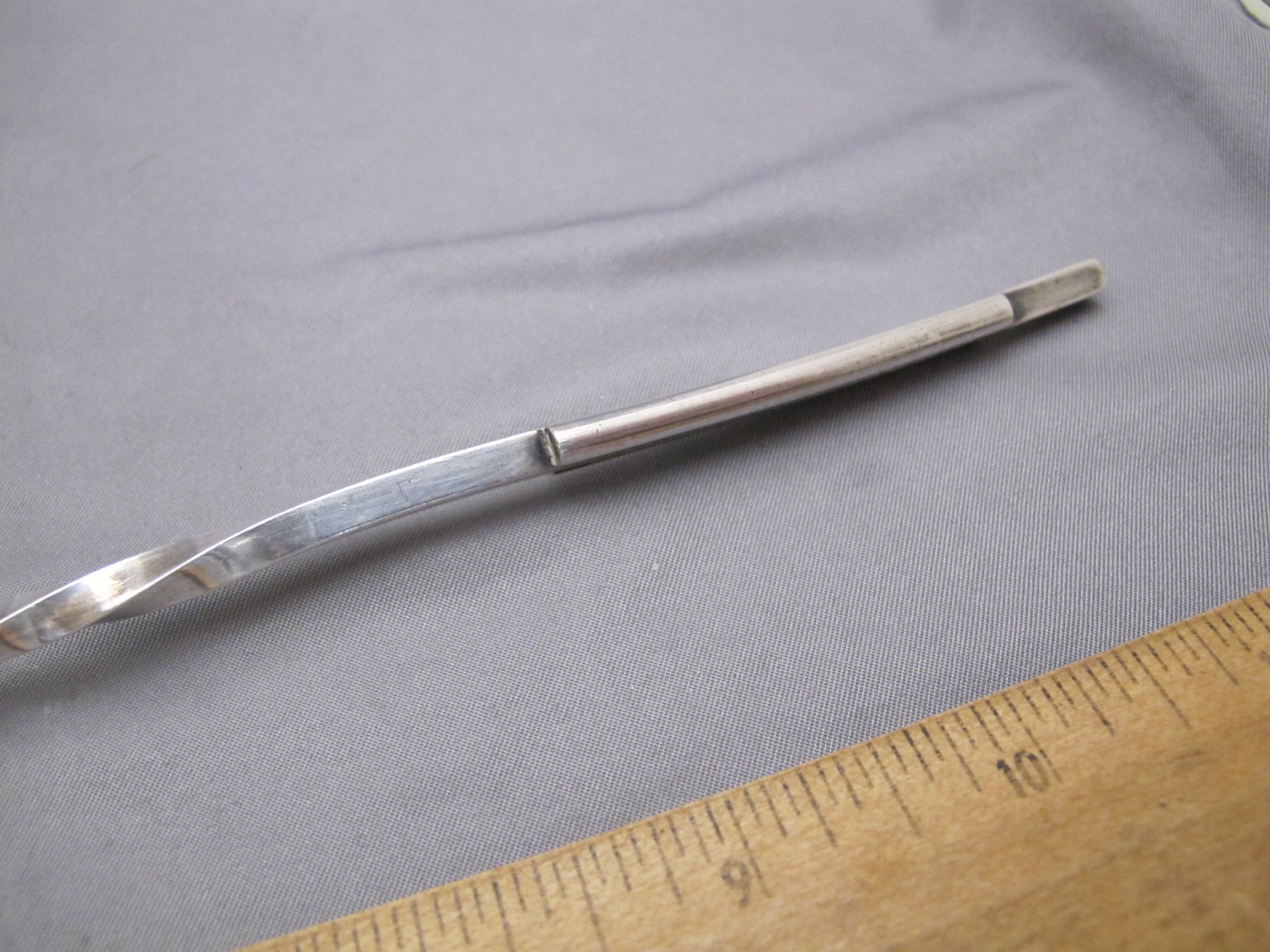 Vintage STERLING Twist Handle BAR SPOON / COCKTAIL STIRRER-12 1/2 Inches
