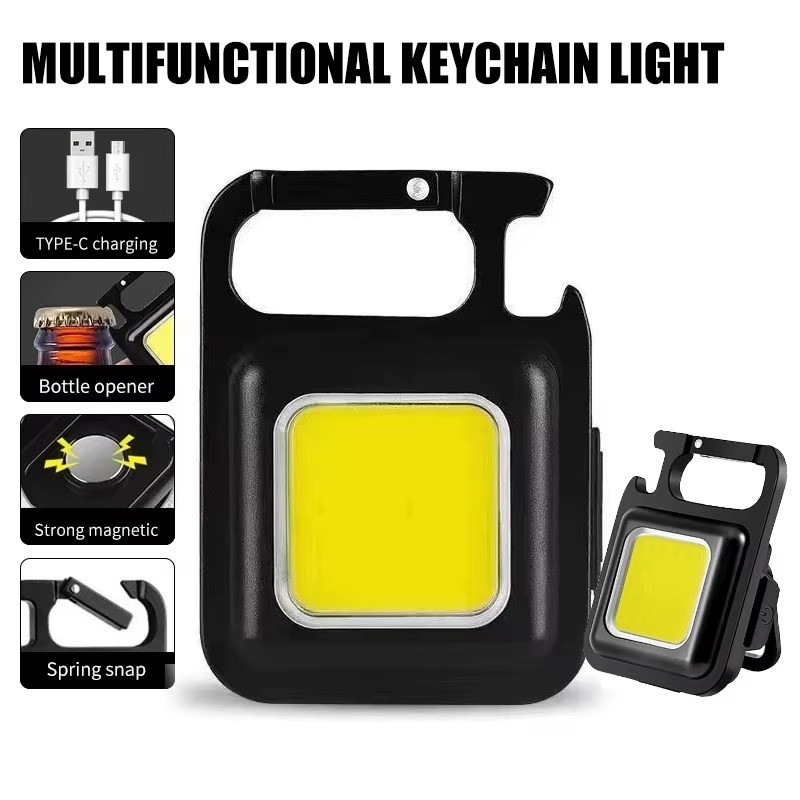 800 Lumens Mini COB Flashlights Bright Rechargeable Keychain Small Flashlight US