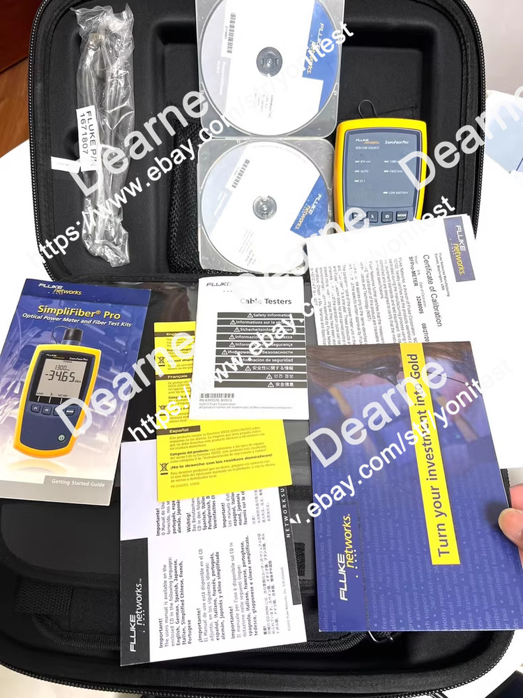 Fluke SimpliFiber Pro Optical Power Meter Pro1310/1550Source/ Pro850/1300Source