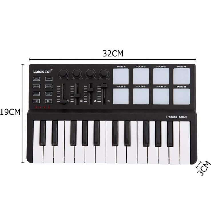 Worlde Panda mini Portable USB Keyboard - Open Box item