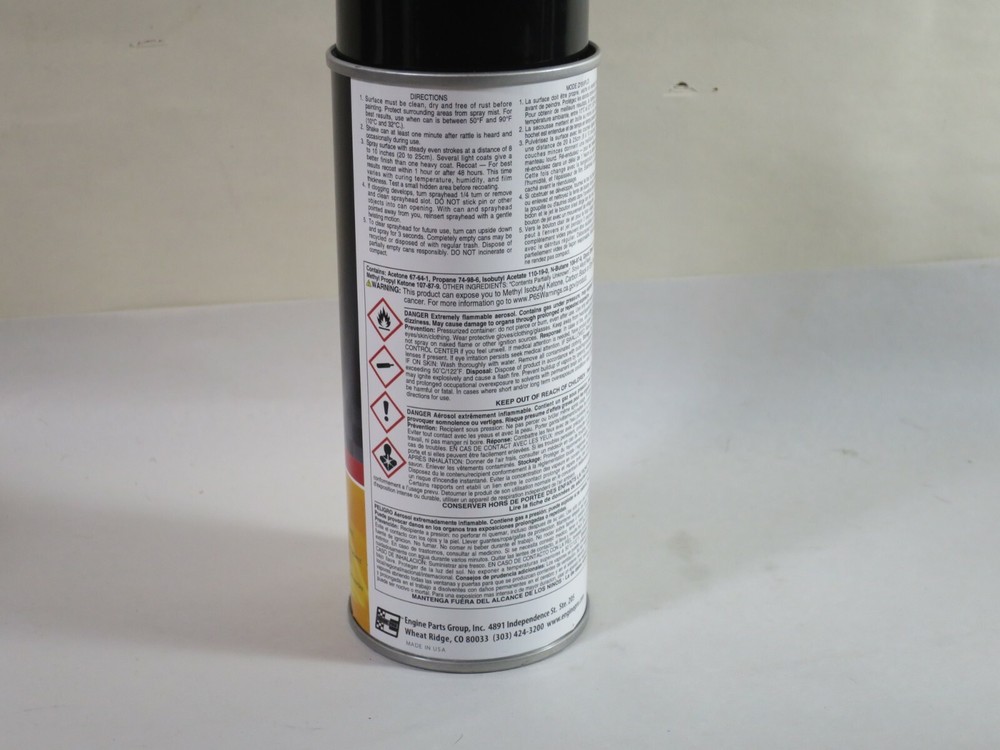 Engine Pro 46-115 Engine Enamel Paint Gloss Black 12 Oz Can