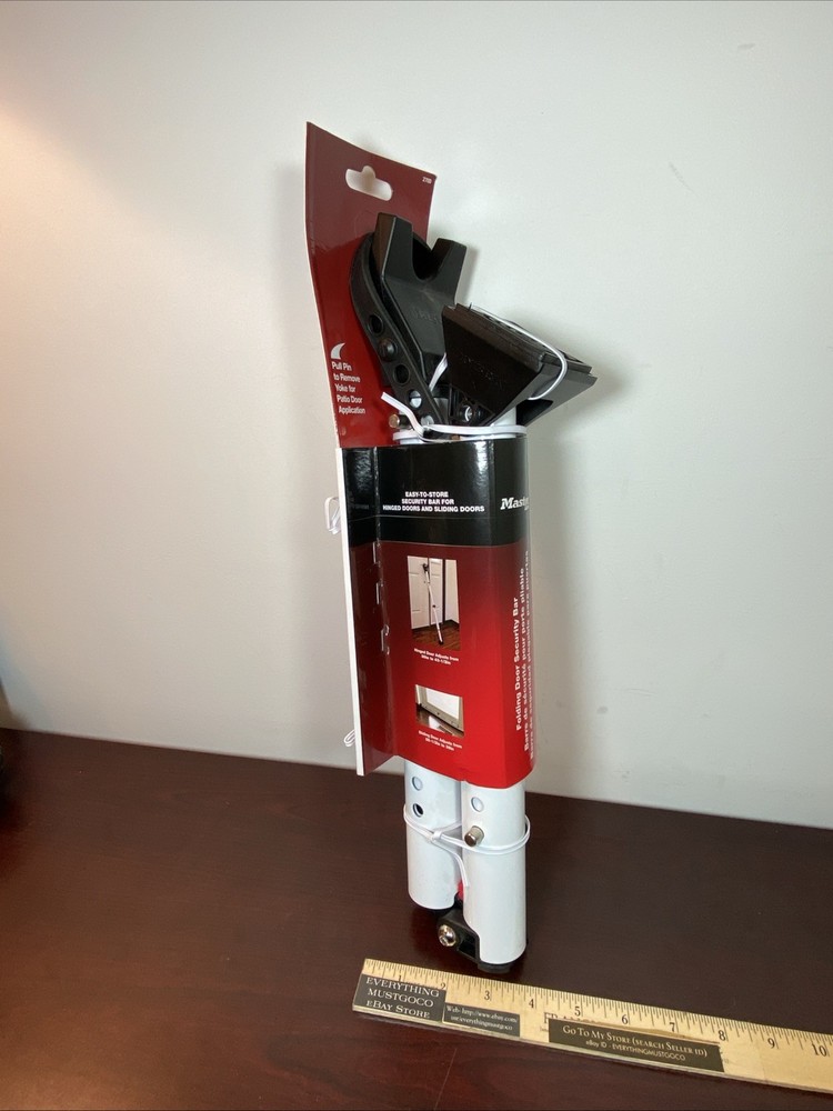 BRAND NEW Master Lock 265D Adjustable Dual Function Folding Door Security Bar