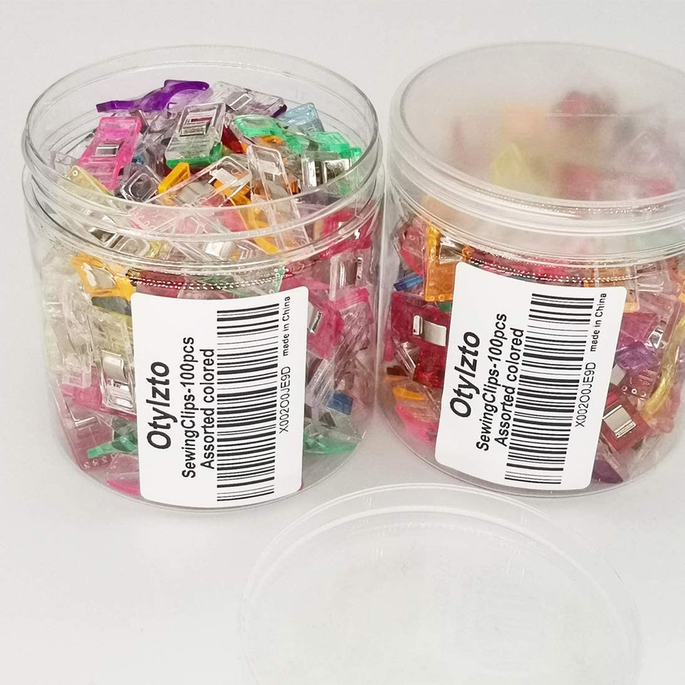 Premium Sewing Clips Set, 100 Assorted Colors with Storage Box