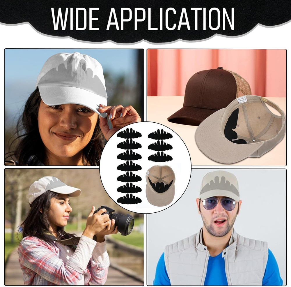 10Pcs Flexible Hat Shaper Inserts Sweat Liner Washable Reshaper for Baseball Cap