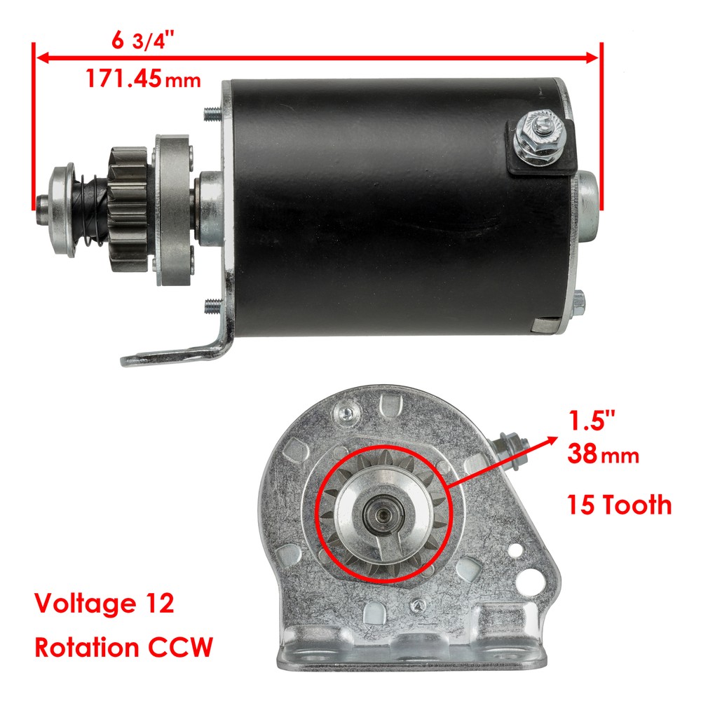 Starter for John Deere E120 E130 E140 E150 E160 E170 MIA13038 15 teeth Steel Gea