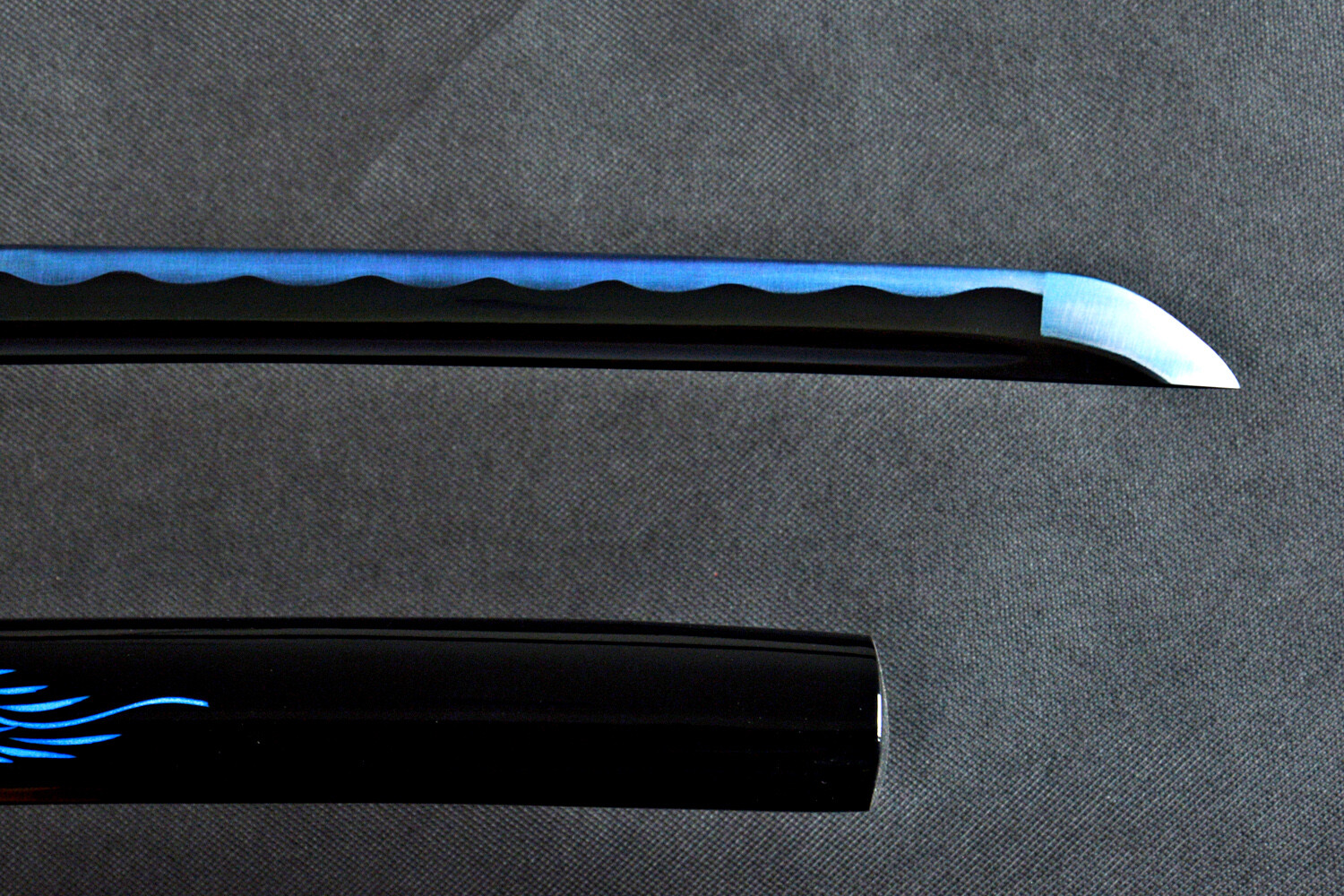 All Blue Katana 1095 Steel Battle Ready Japanese Samurai Sharp Functional Sword