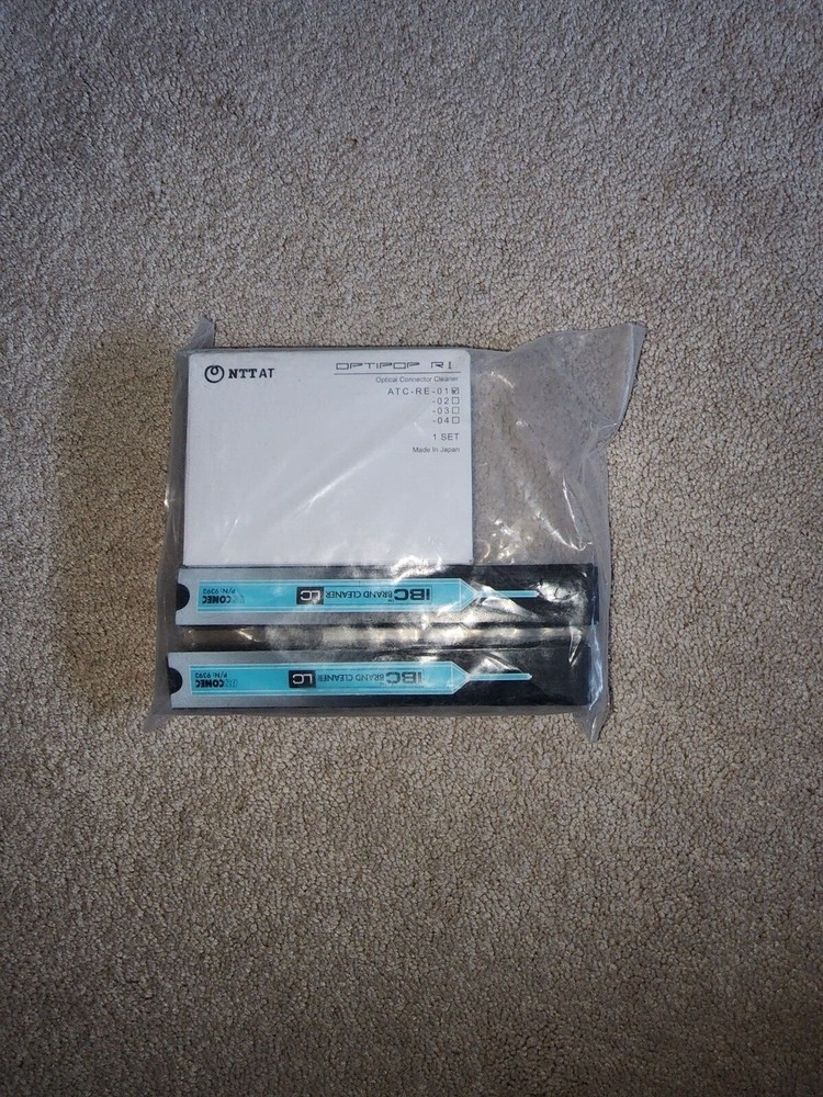 Fiber Optic Connector Cleaning Kit. Cassette + 2pk Replacements + 2pk OneClick