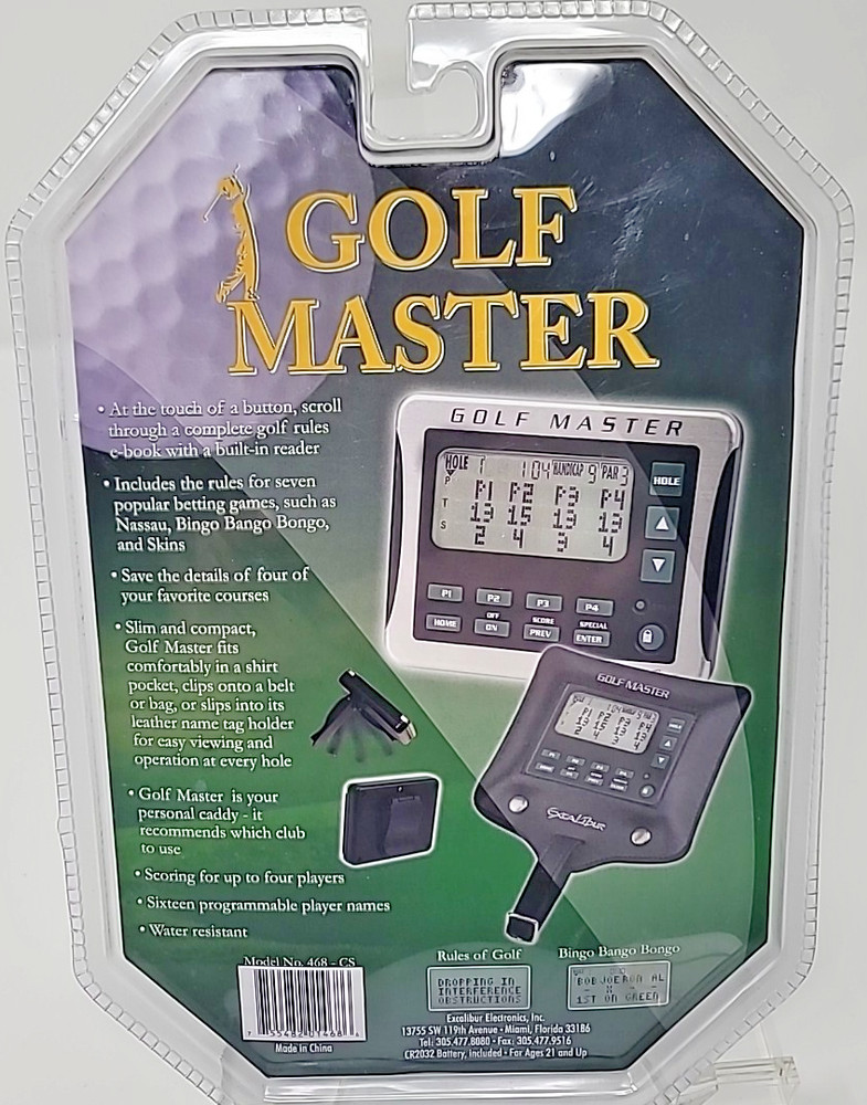 Golf Master Excalibur Master Series Electronic Handheld Device *NEW & SEALED*