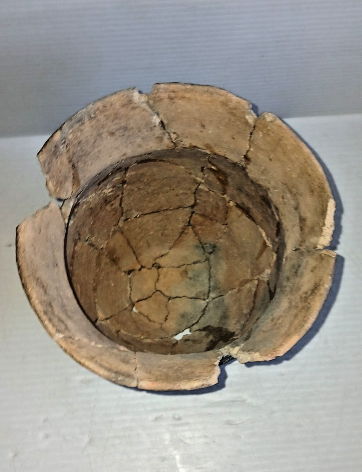 Pre-Columbian Native American Indian Mississippian Partial Pottery Jar Artifact