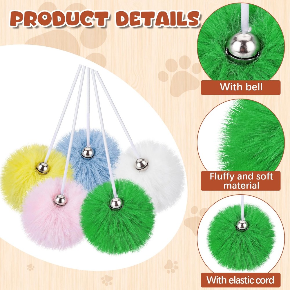 Simgoing 15 Pack Interactive Cats Toy Replacement Balls for Cat Multicolor