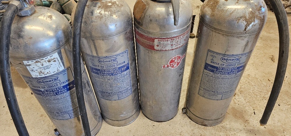 Old Fire Extinguishers, Water Chargeable