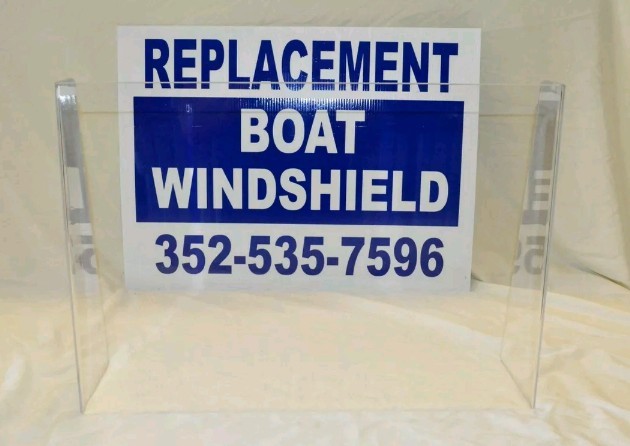 boat windshield 28",  1/4" premium clear plexiglass, center console