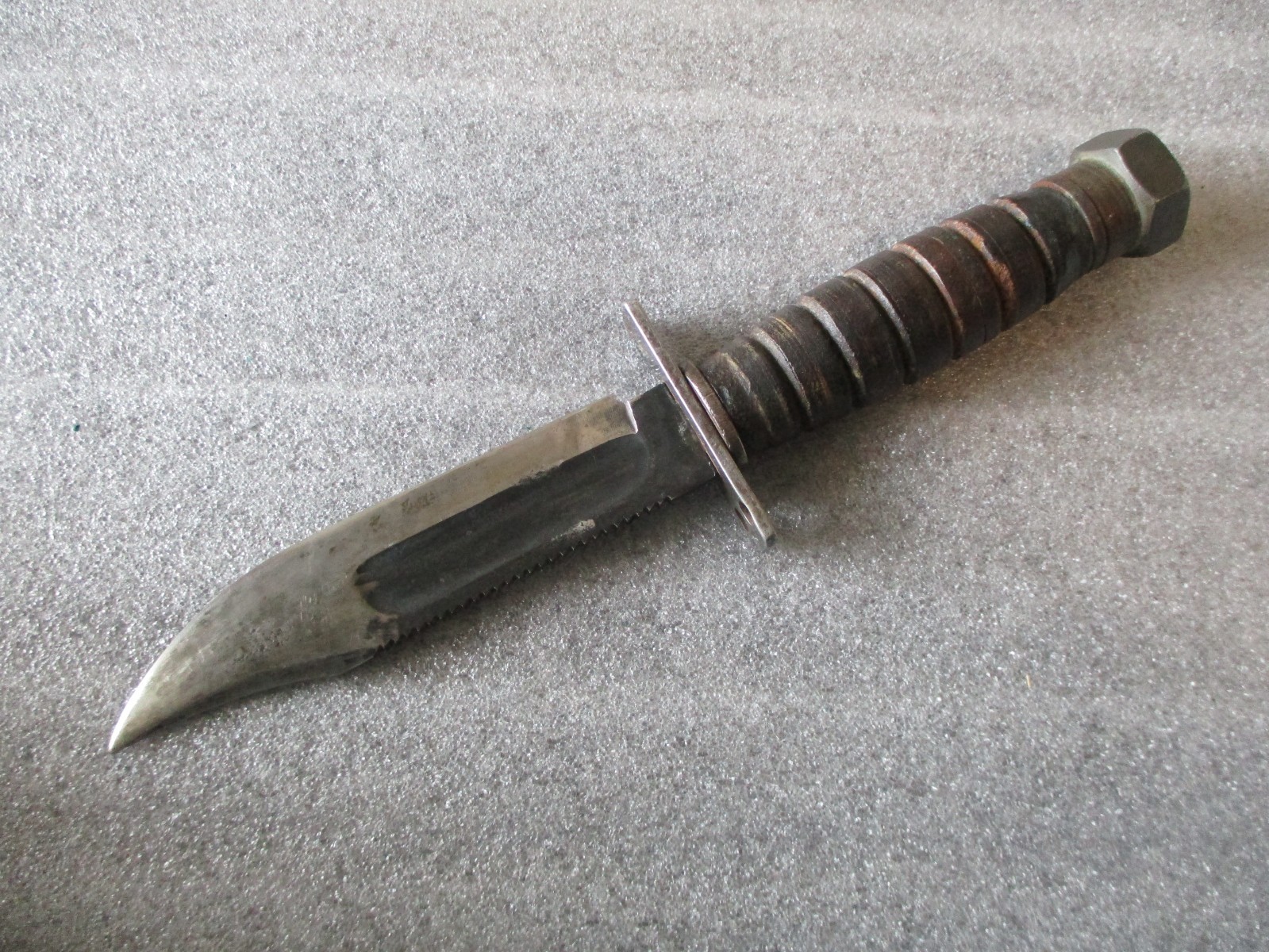 Camillus NY Vietnam Pilot Survival Knife with Sheath & Stone