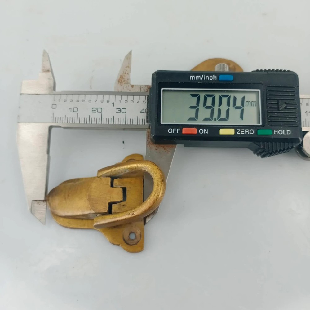 2 solid brass small 2.1/2" Trunk Catch Hasp latch for Suitcase box old Style
