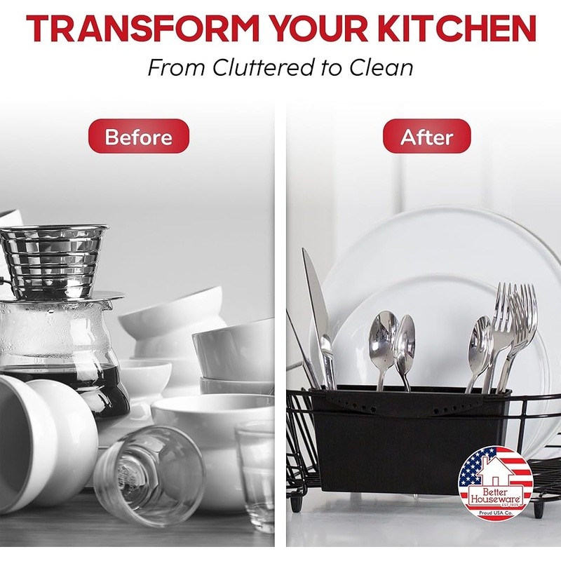Compact Over Sink Dish Rack Space Saving Drying Rack Kitchen Countertop New