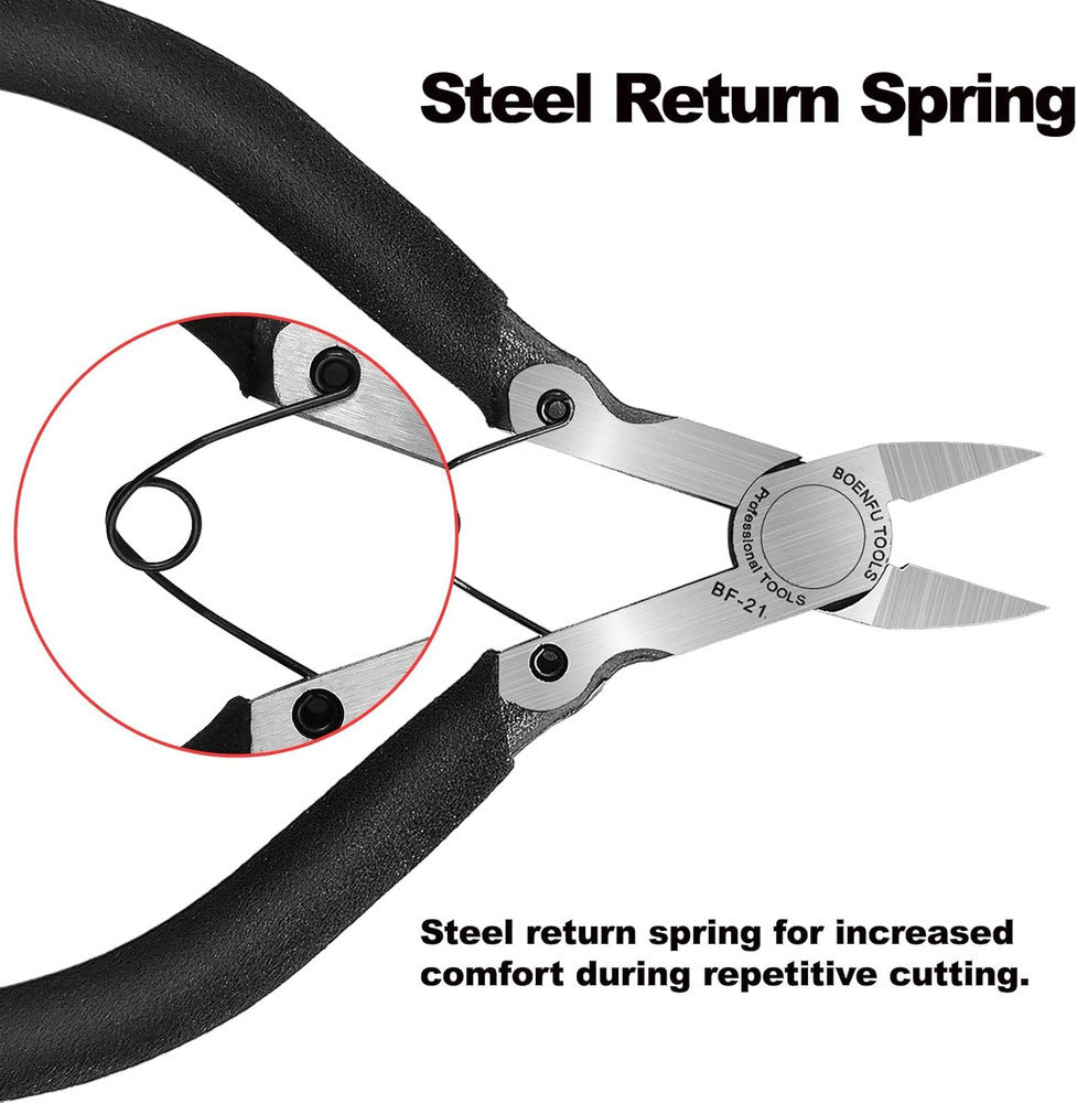5 Inch Precision Flush Cutters Multi-Functional Wire Snips, Ideal for Model, Ele