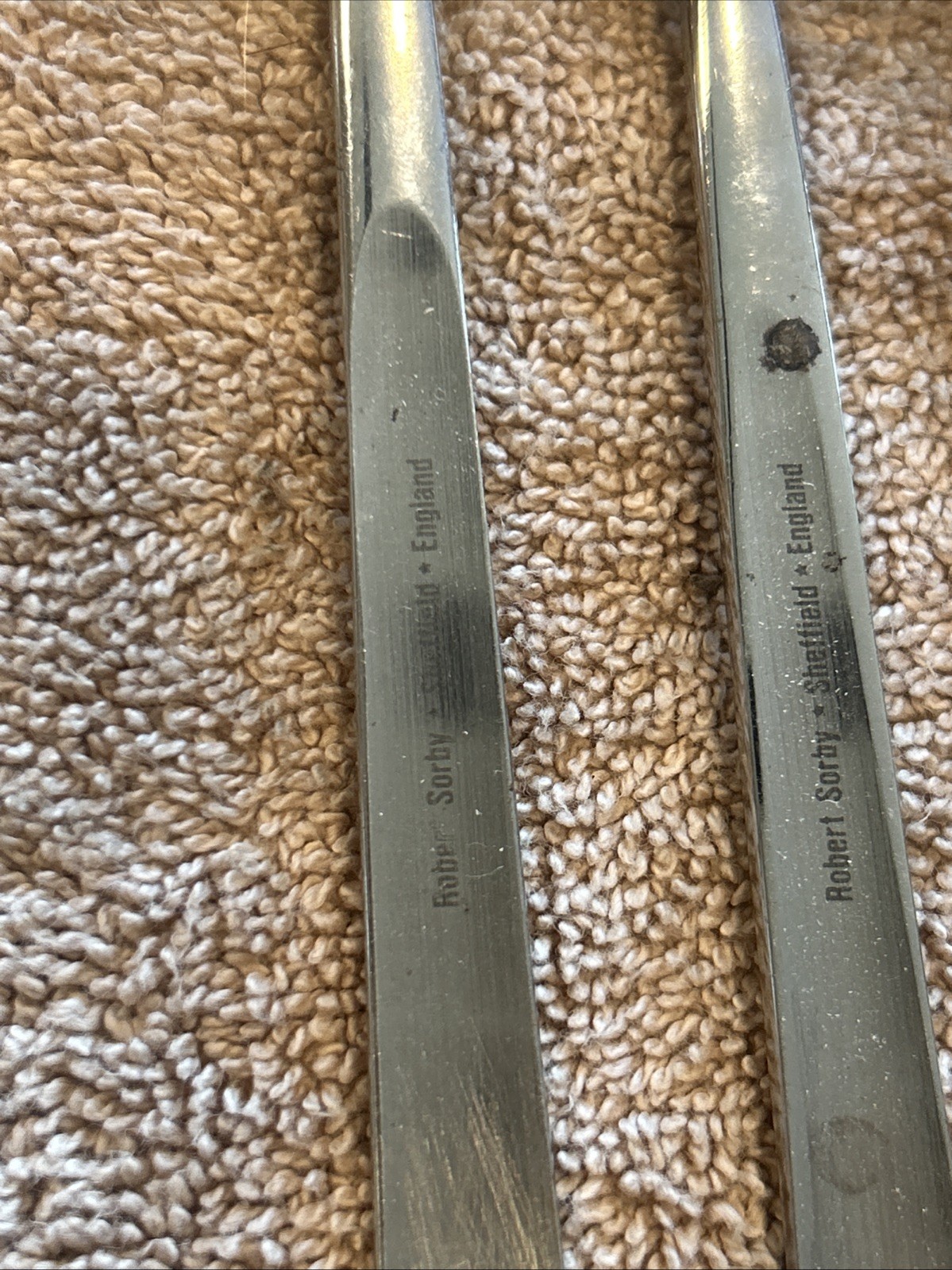 Robert Sorby carving gouges set of 4 with V tool, used