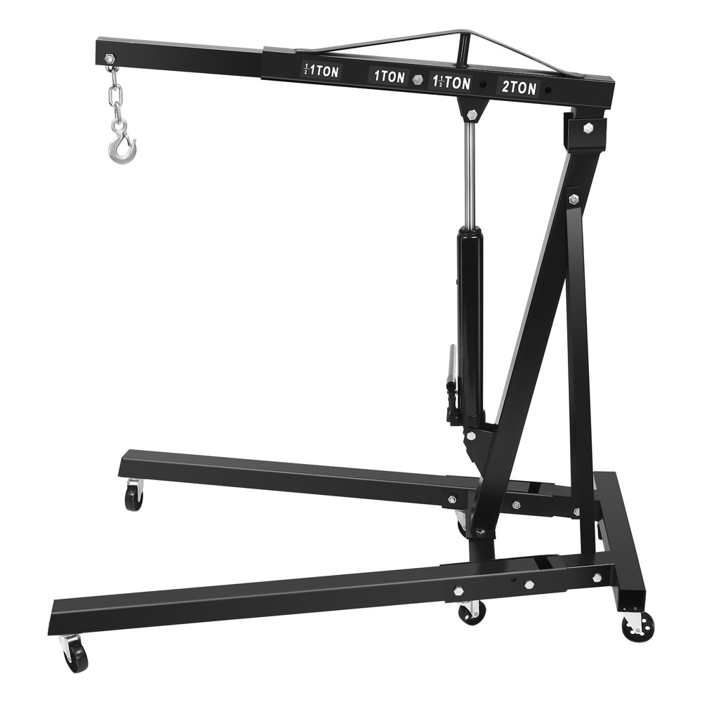 2 Ton Folding Engine Hoist Crane with Adjustable Height and Easy Mobility