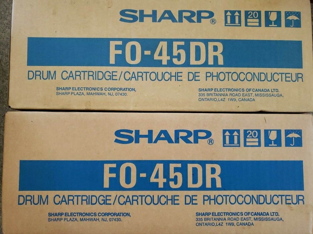 2X Genuine Sharp FO-45DR Drum Unit New Sealed In Box!