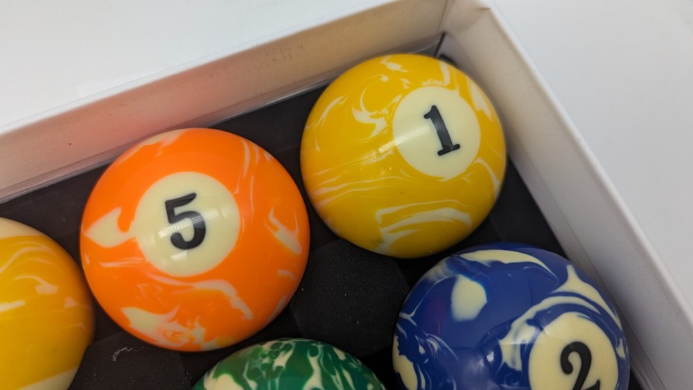 Billmart Premium Billiard Balls Pool Table Accessories MARBLED NICE LOOK
