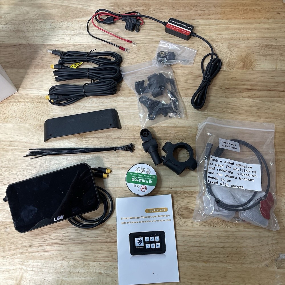 Waterproof Motorcycle Navigation GPS Wireless Carplay Android Auto Screen / TPMS