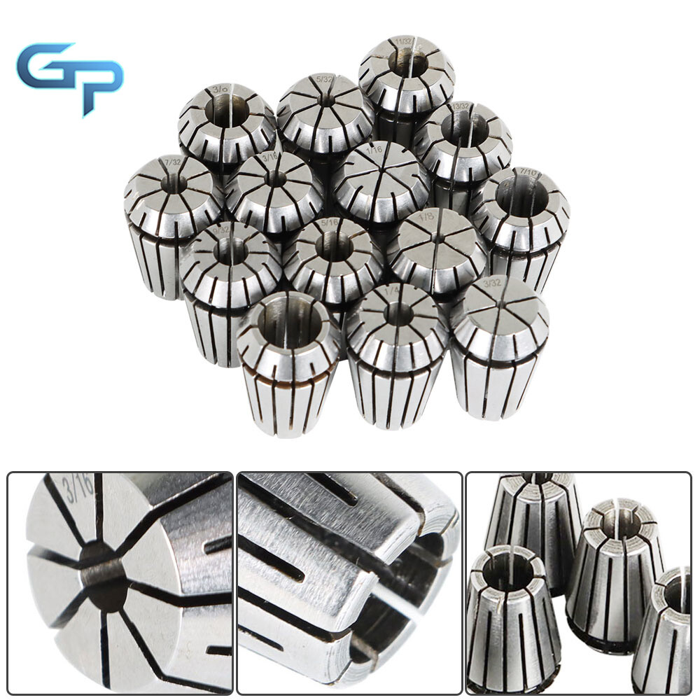14Pcs ER20 1/16"-1/2" Spring Collet Set for CNC Milling Lathe Tool Workholding
