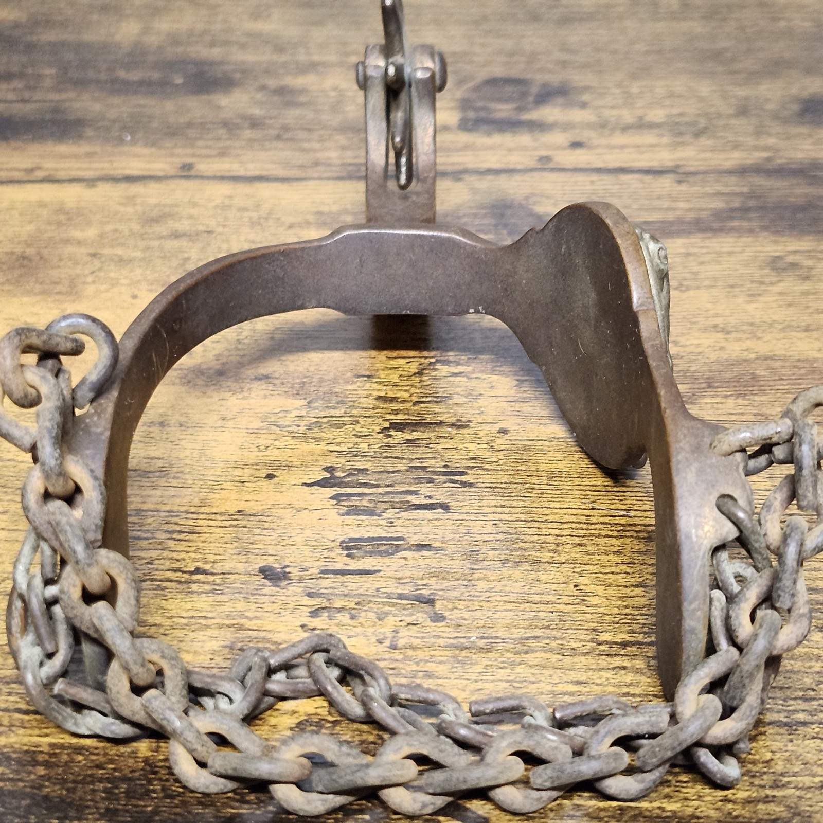 Antique Horse Head Western Spurs Star Mark August Buermann Era Bronze Toned