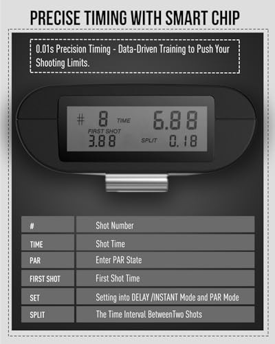 Professional Shot Timer for Shooting Competition, 0.01s Precision Green