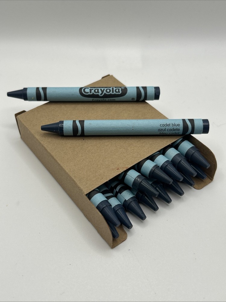 (16) Crayola Crayons (cadet blue) BULK