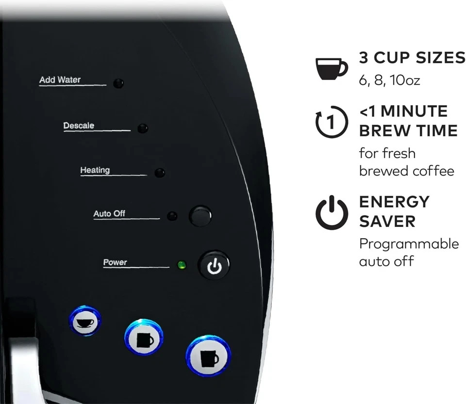 Keurig K-Classic Coffee Maker Programmable Single Serve K-Cup Pod 3 Brew Sizes