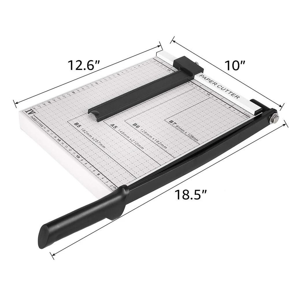 Guillotine Paper Cutter and Trimmer with Various Cut Length, Multi Sheet Capa...