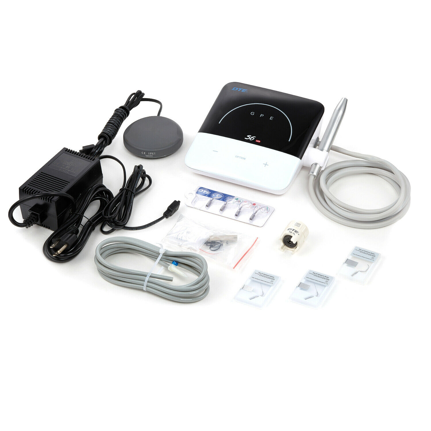 Woodpecker DTE S6 LED Dental Ultrasonic Piezo Scaler HD-8L LED Handpiece 7*Tips