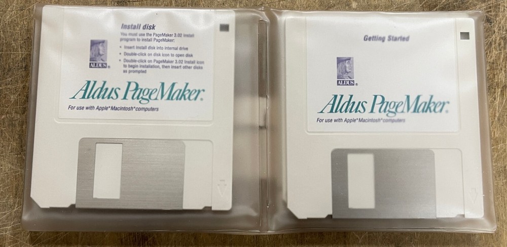 Vintage Aldus Pagemakler Version 3.0 Apple Macintosh computers