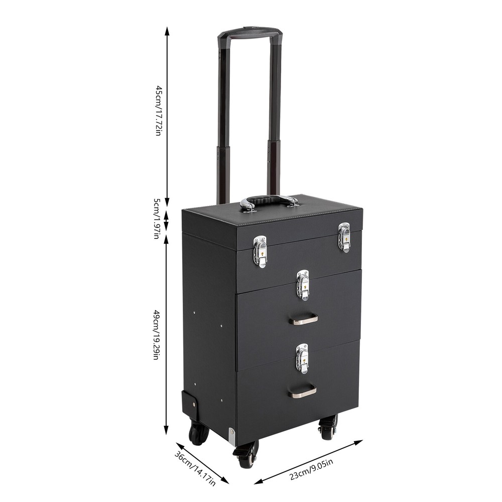 Multi-layer Large-capacity Rolling Makeup Train Case Cosmetic Case Luggage Box