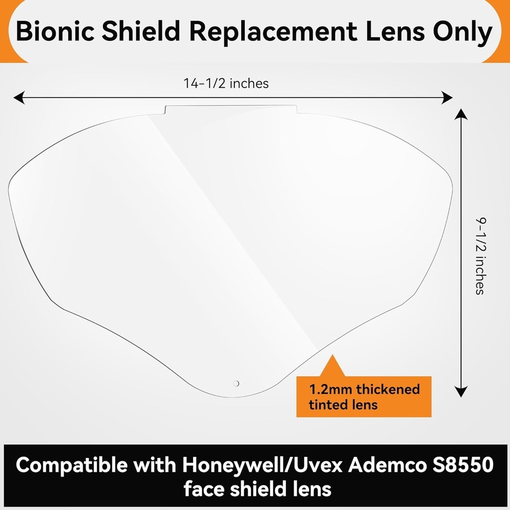 Impact-Resistant Polycarbonate Face Shield Replacement for Various Activities