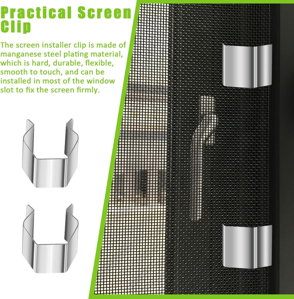 Flat Spline Roller Tool 14 Pcs, 2PCS Screen Roller Tool - Spline & 10PCS Scre...