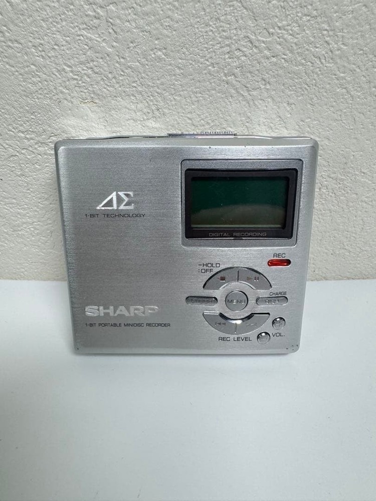 SHARP MD-DR7 Silver Mini Disc Walkman Recorder Check energization Only