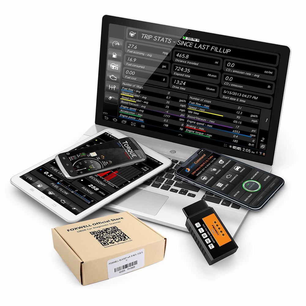 FOXWELL FW601 Car Engine Scanner Tool Fault Code Reader Fuel System Status